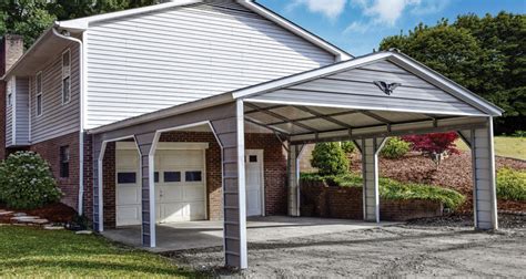 houses with detached metal carport|metal buildings with carport attached.